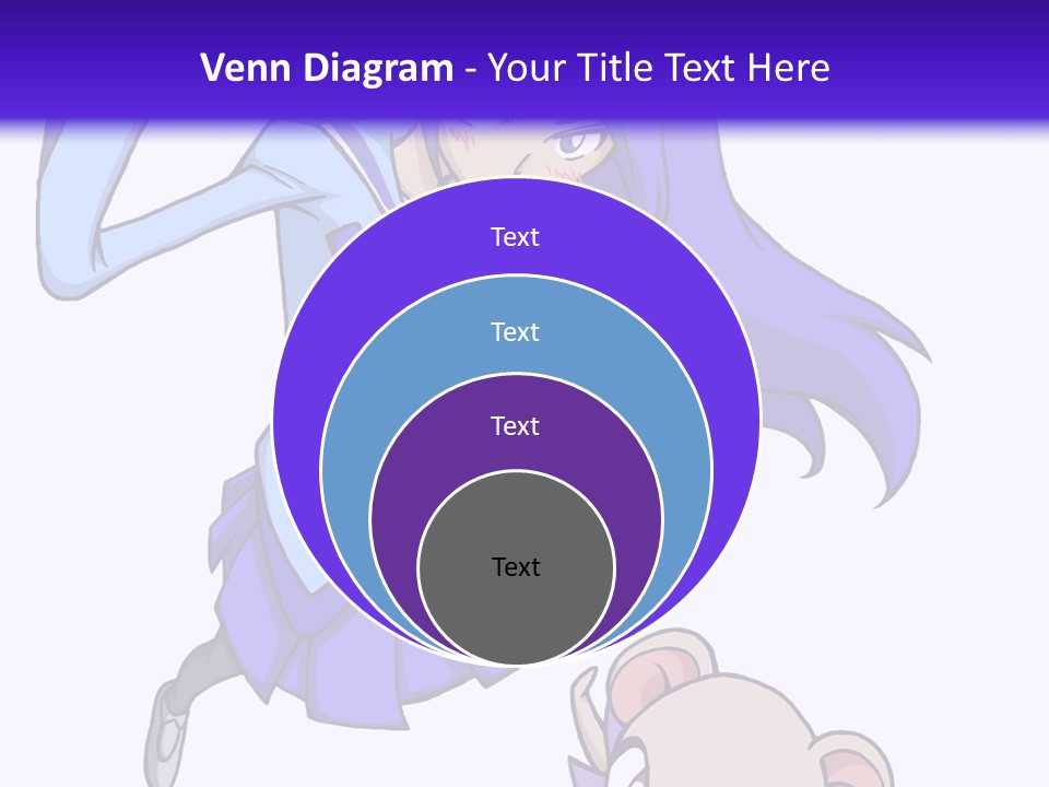 A Girl With Purple Hair Is Flying Over A Mouse PowerPoint Template