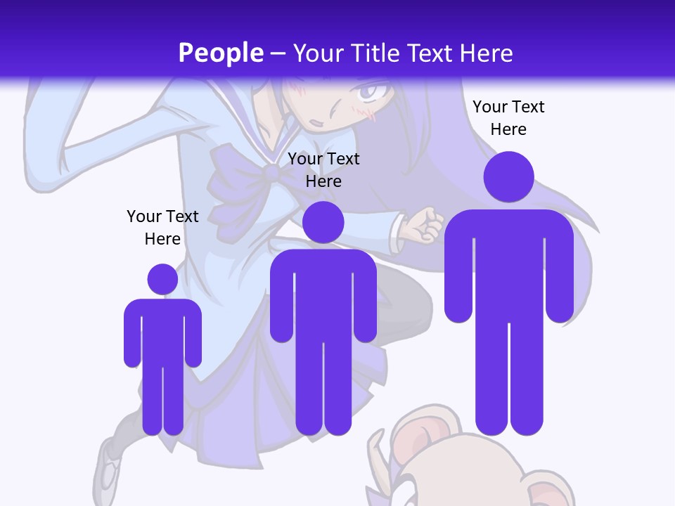 A Girl With Purple Hair Is Flying Over A Mouse PowerPoint Template