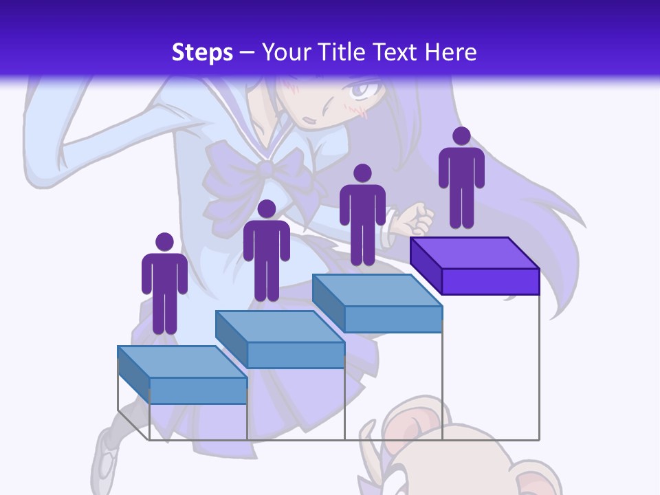 A Girl With Purple Hair Is Flying Over A Mouse PowerPoint Template