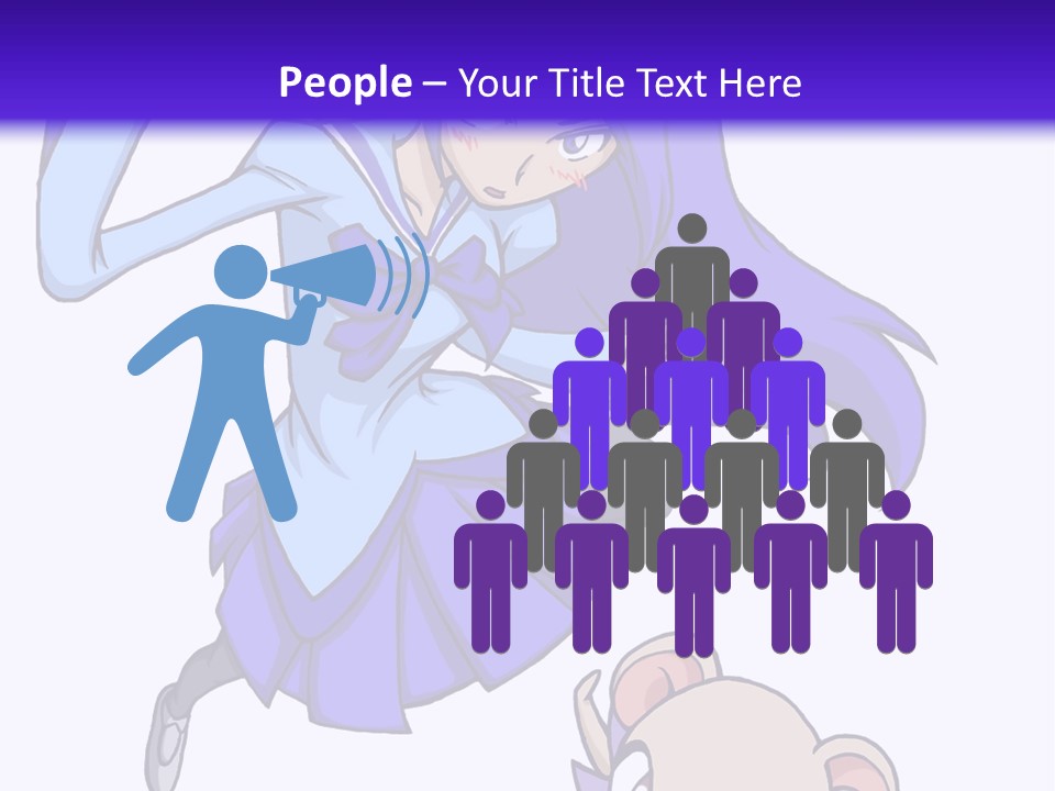 A Girl With Purple Hair Is Flying Over A Mouse PowerPoint Template