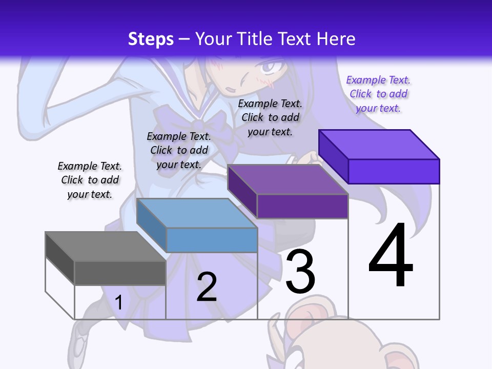 A Girl With Purple Hair Is Flying Over A Mouse PowerPoint Template
