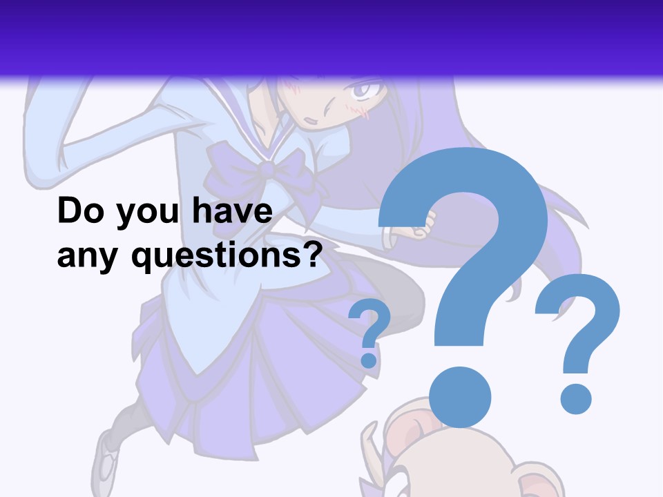 A Girl With Purple Hair Is Flying Over A Mouse PowerPoint Template