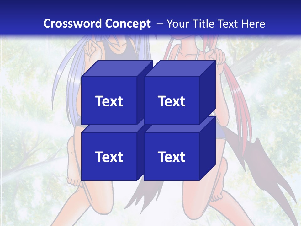 Two Girls In Swimsuits With Trees In The Background PowerPoint Template