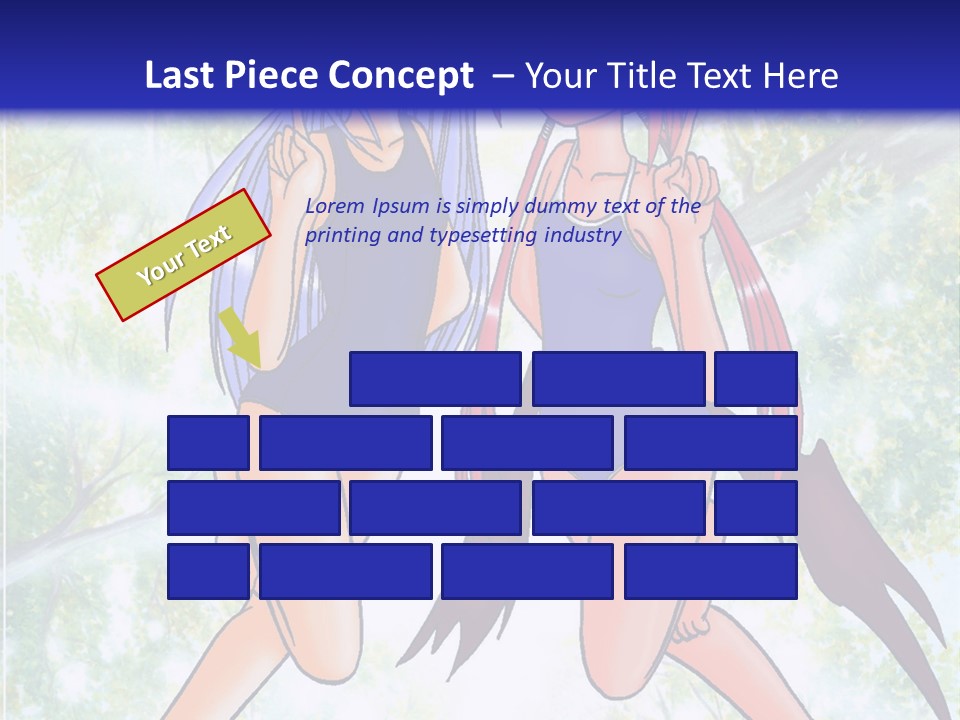 Two Girls In Swimsuits With Trees In The Background PowerPoint Template