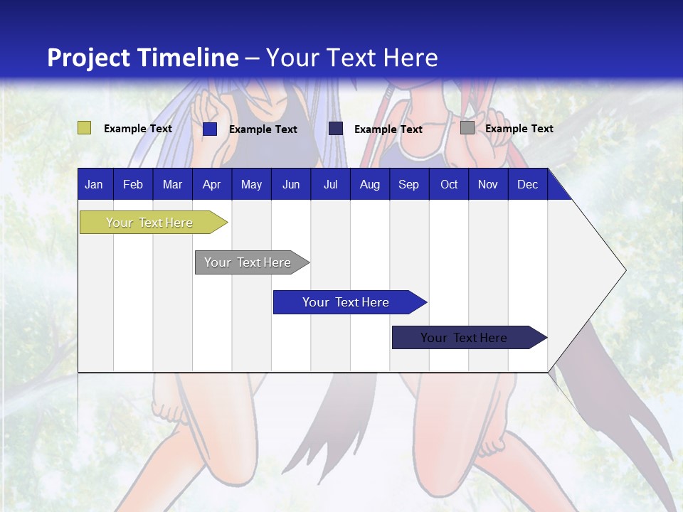 Two Girls In Swimsuits With Trees In The Background PowerPoint Template