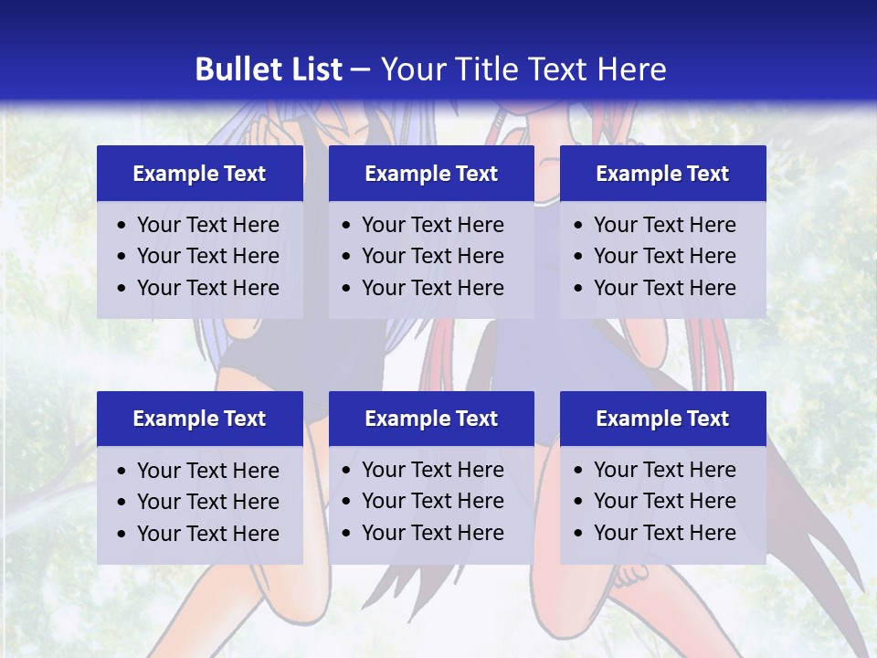 Two Girls In Swimsuits With Trees In The Background PowerPoint Template