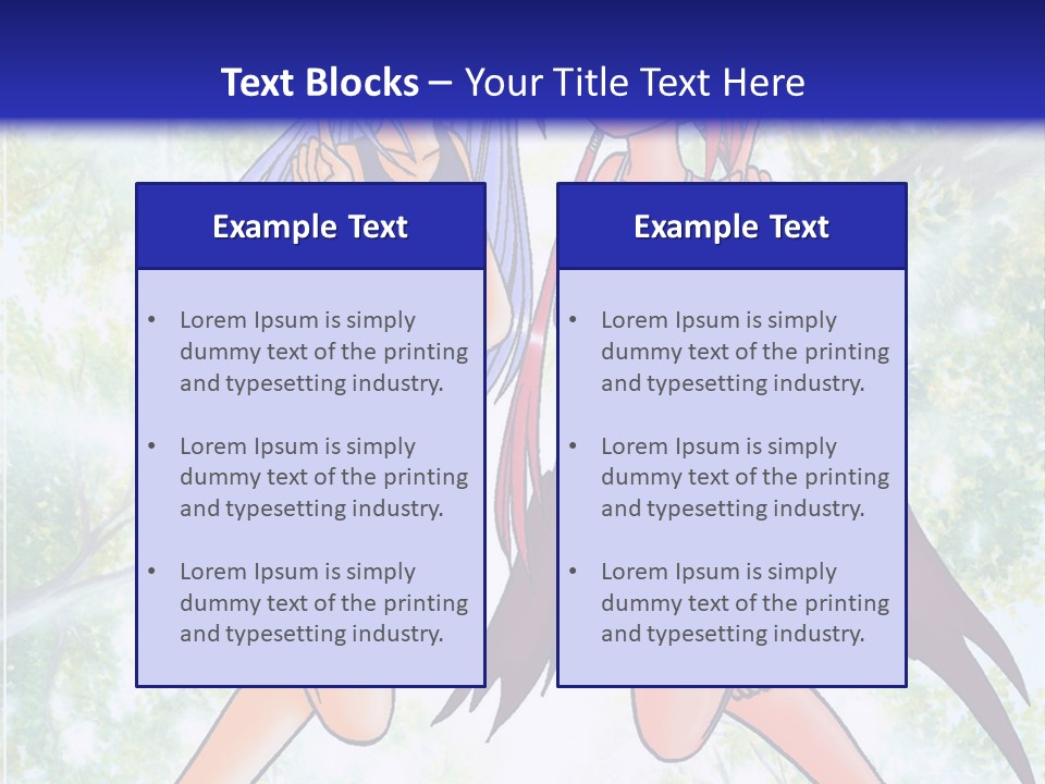 Two Girls In Swimsuits With Trees In The Background PowerPoint Template