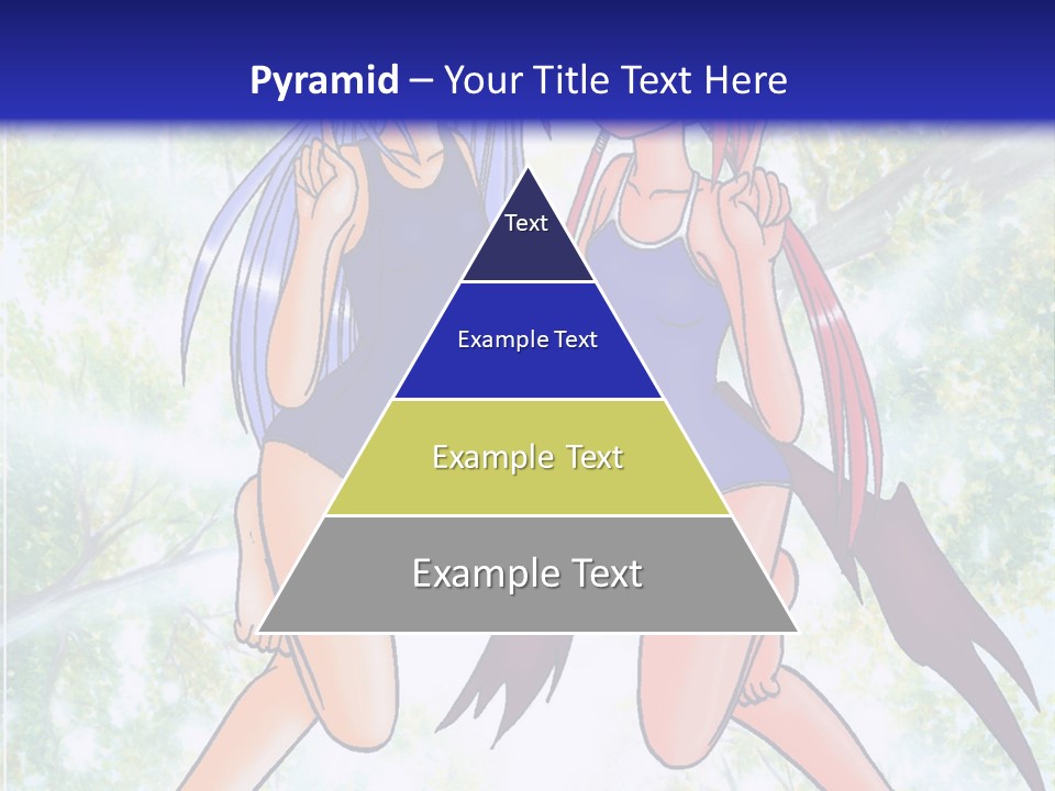 Two Girls In Swimsuits With Trees In The Background PowerPoint Template