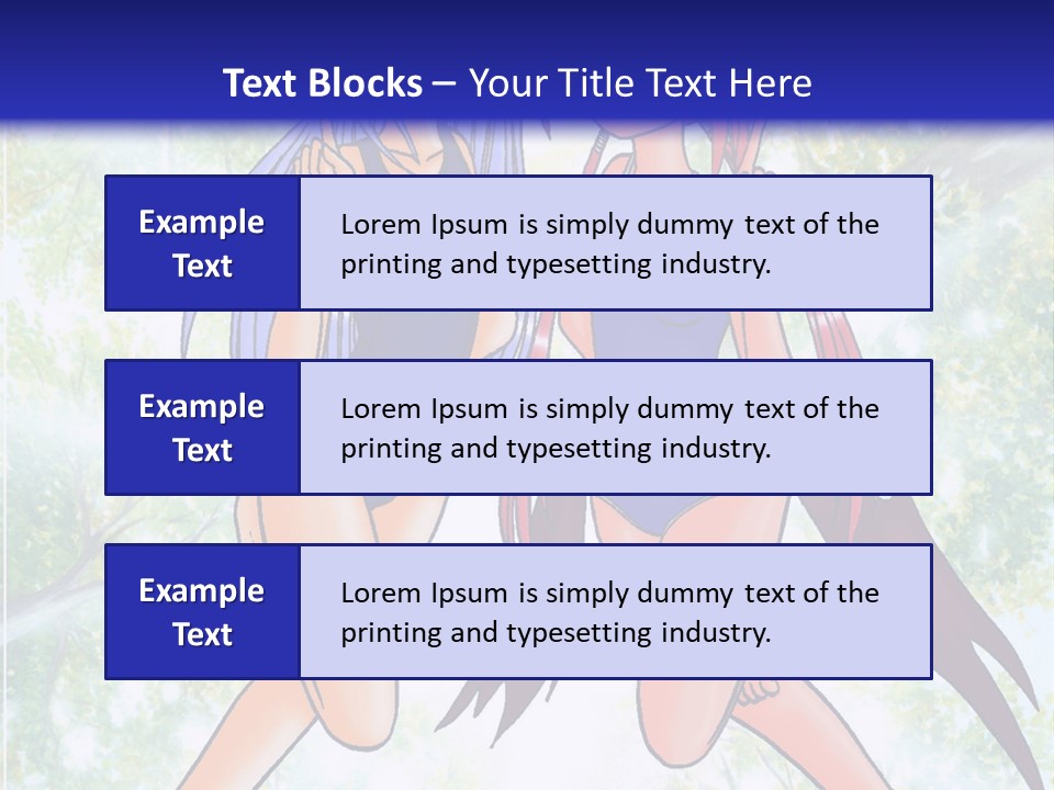 Two Girls In Swimsuits With Trees In The Background PowerPoint Template