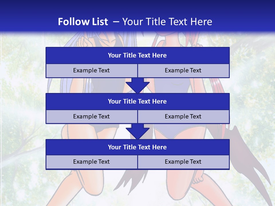 Two Girls In Swimsuits With Trees In The Background PowerPoint Template