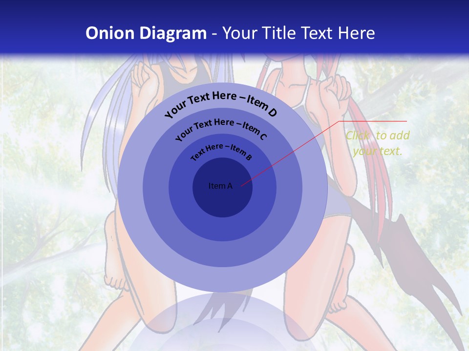 Two Girls In Swimsuits With Trees In The Background PowerPoint Template