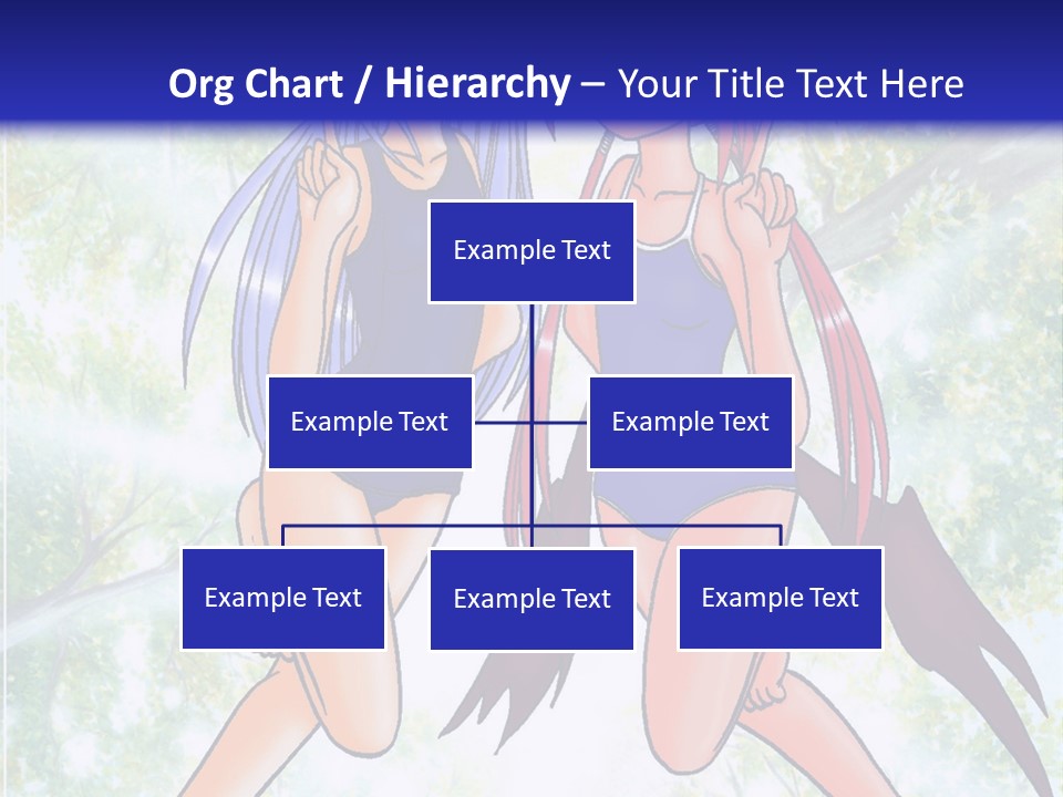 Two Girls In Swimsuits With Trees In The Background PowerPoint Template