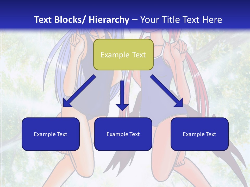 Two Girls In Swimsuits With Trees In The Background PowerPoint Template