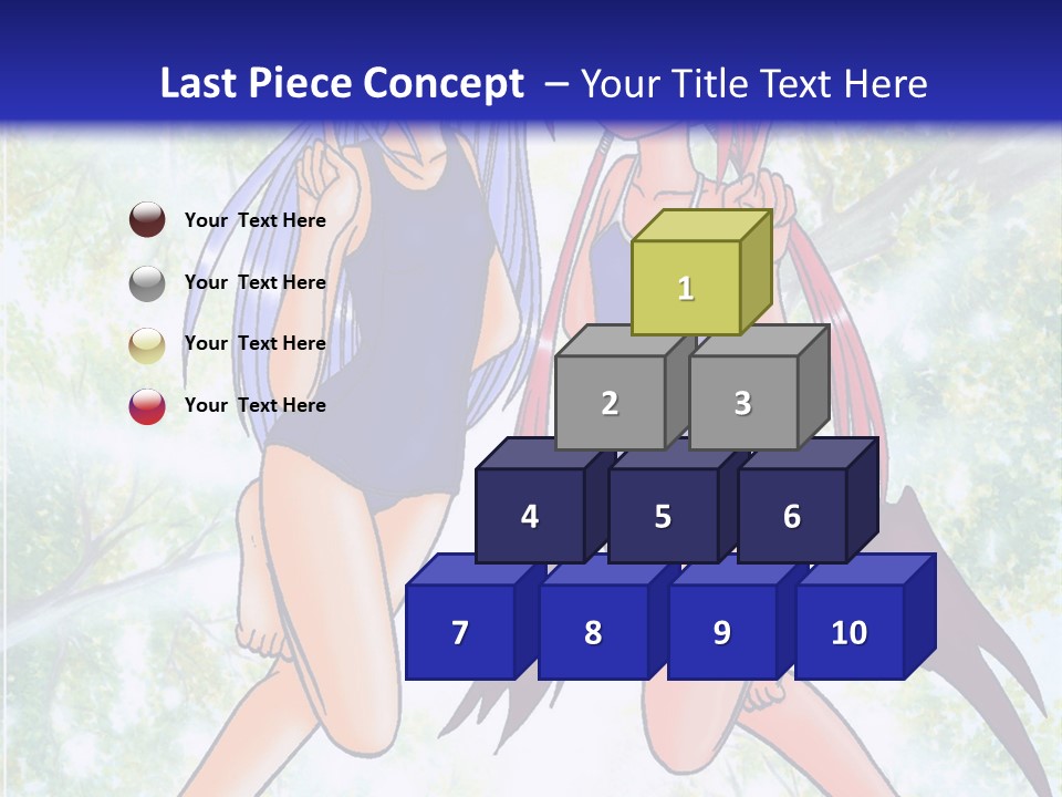 Two Girls In Swimsuits With Trees In The Background PowerPoint Template