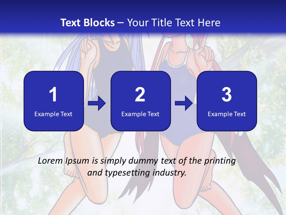 Two Girls In Swimsuits With Trees In The Background PowerPoint Template