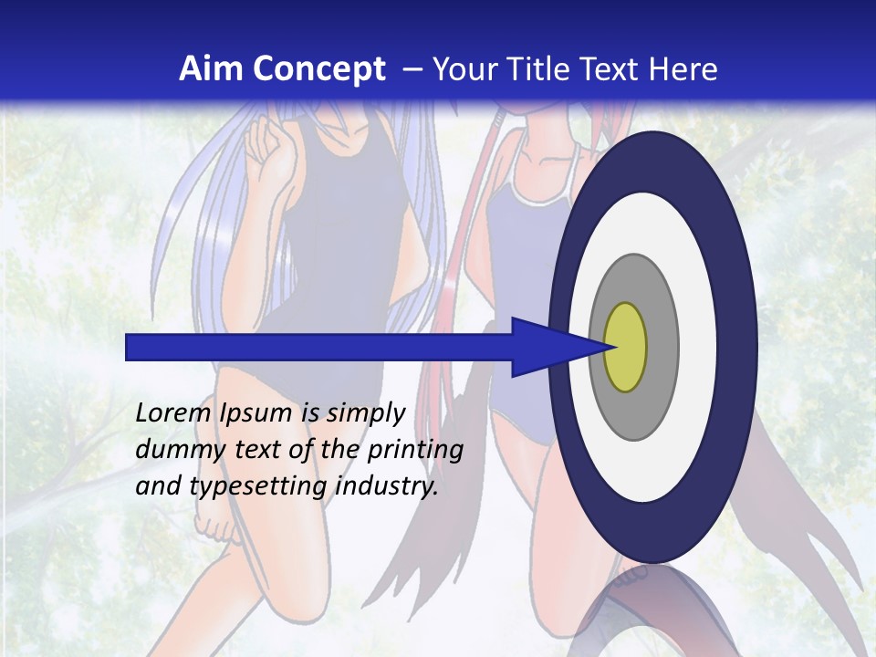 Two Girls In Swimsuits With Trees In The Background PowerPoint Template