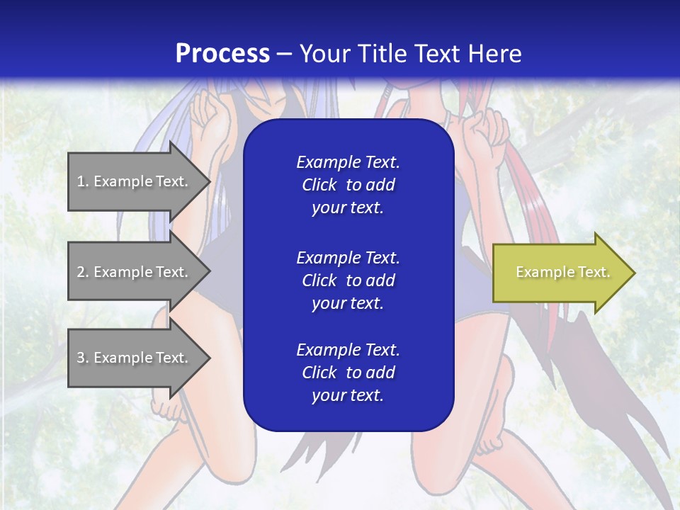 Two Girls In Swimsuits With Trees In The Background PowerPoint Template