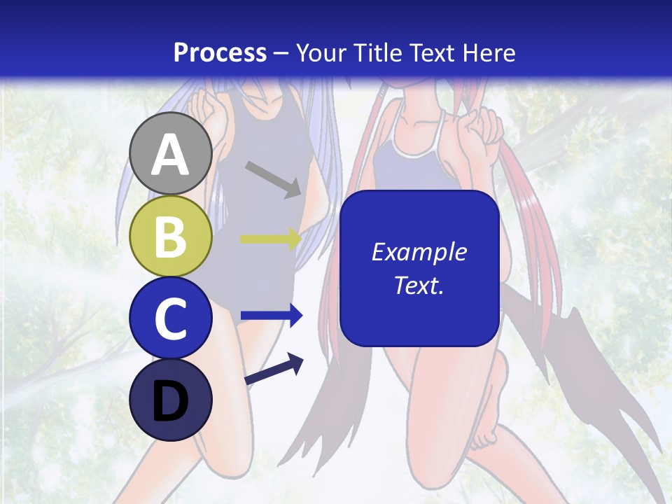 Two Girls In Swimsuits With Trees In The Background PowerPoint Template