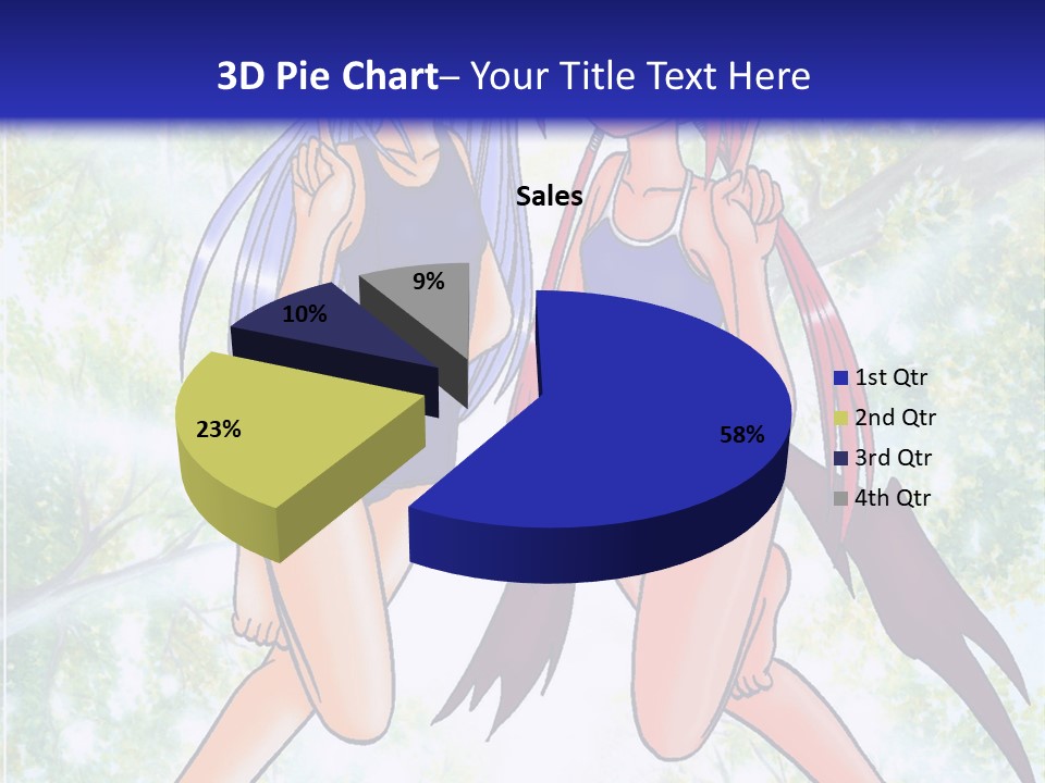 Two Girls In Swimsuits With Trees In The Background PowerPoint Template