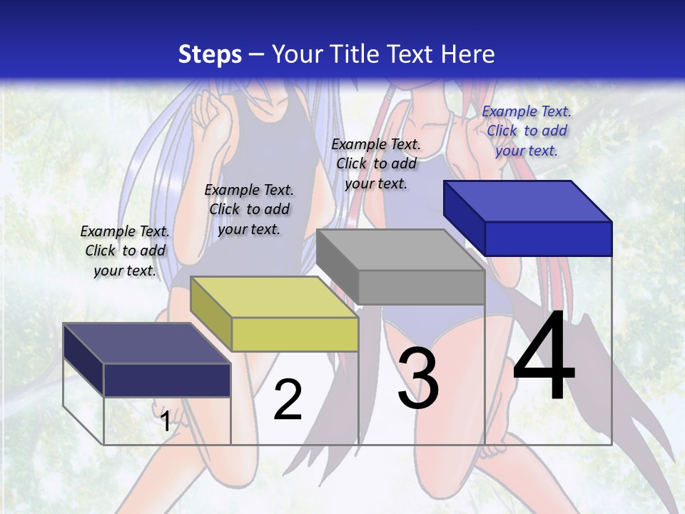 Two Girls In Swimsuits With Trees In The Background PowerPoint Template