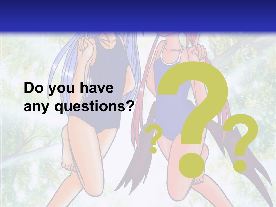 Two Girls In Swimsuits With Trees In The Background PowerPoint Template