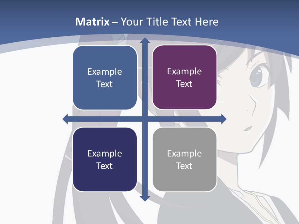 A Girl With Purple Hair Is Looking At The Camera PowerPoint Template