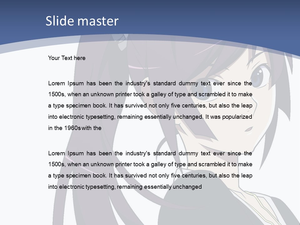 A Girl With Purple Hair Is Looking At The Camera PowerPoint Template