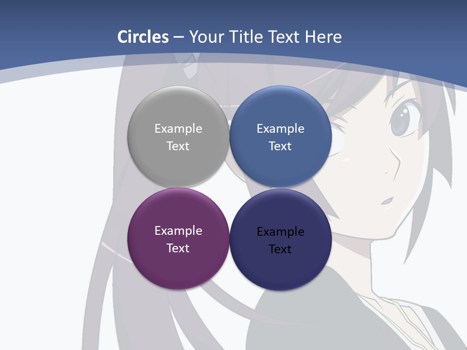 A Girl With Purple Hair Is Looking At The Camera PowerPoint Template