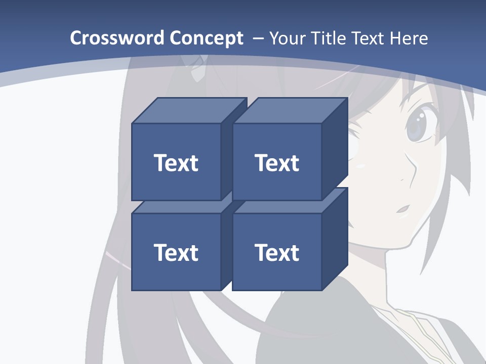 A Girl With Purple Hair Is Looking At The Camera PowerPoint Template