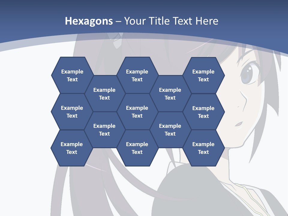 A Girl With Purple Hair Is Looking At The Camera PowerPoint Template