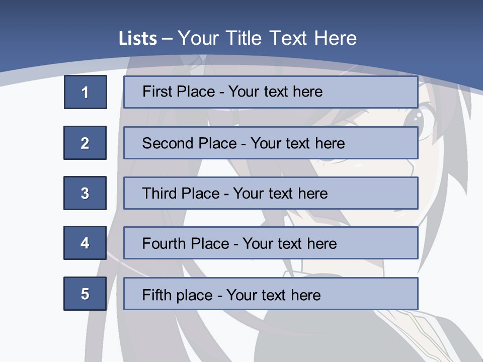 A Girl With Purple Hair Is Looking At The Camera PowerPoint Template