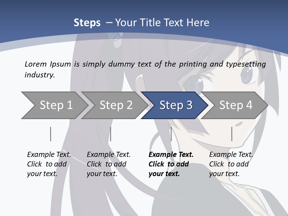 A Girl With Purple Hair Is Looking At The Camera PowerPoint Template