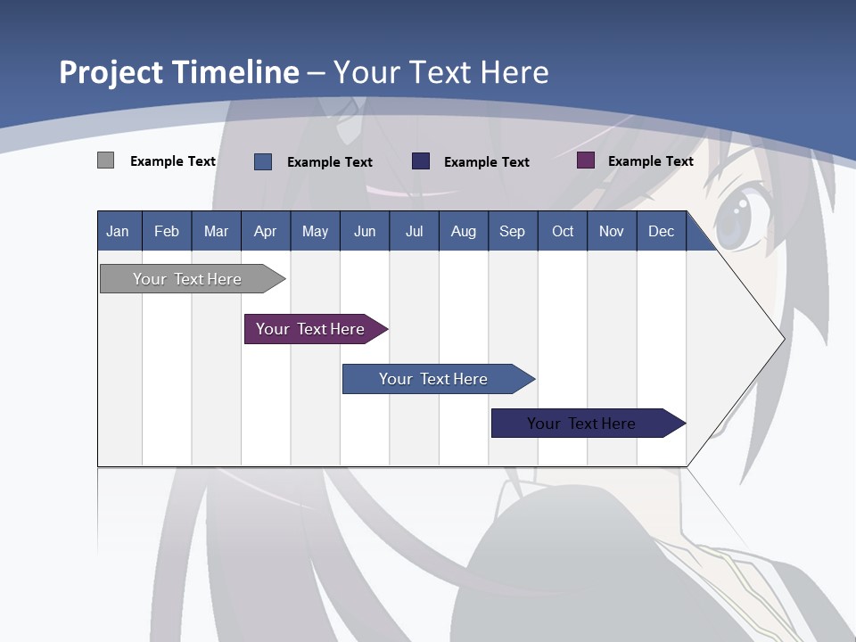 A Girl With Purple Hair Is Looking At The Camera PowerPoint Template