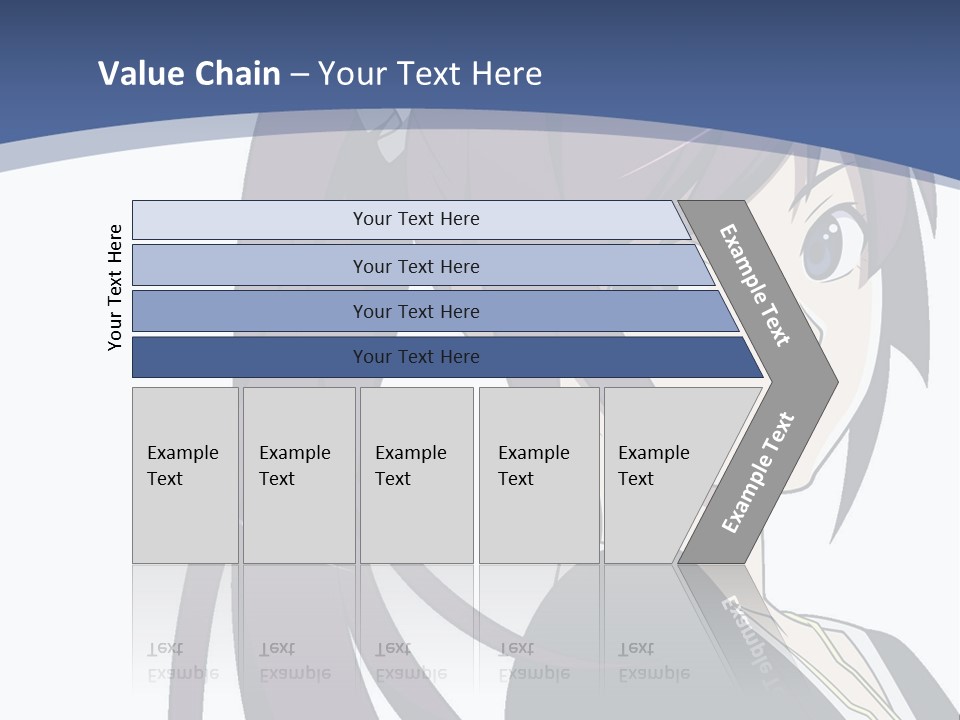 A Girl With Purple Hair Is Looking At The Camera PowerPoint Template
