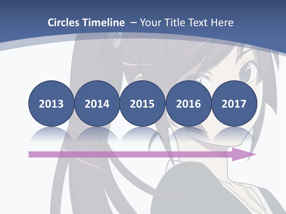 A Girl With Purple Hair Is Looking At The Camera PowerPoint Template