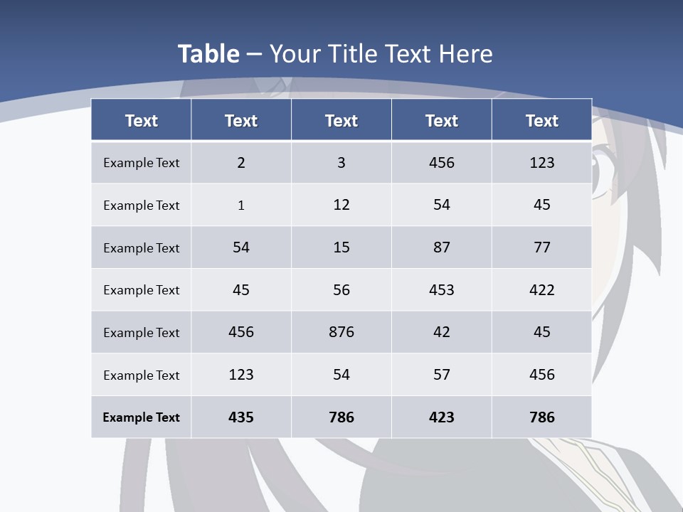 A Girl With Purple Hair Is Looking At The Camera PowerPoint Template