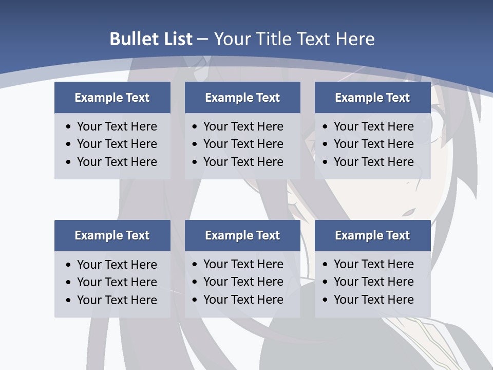 A Girl With Purple Hair Is Looking At The Camera PowerPoint Template