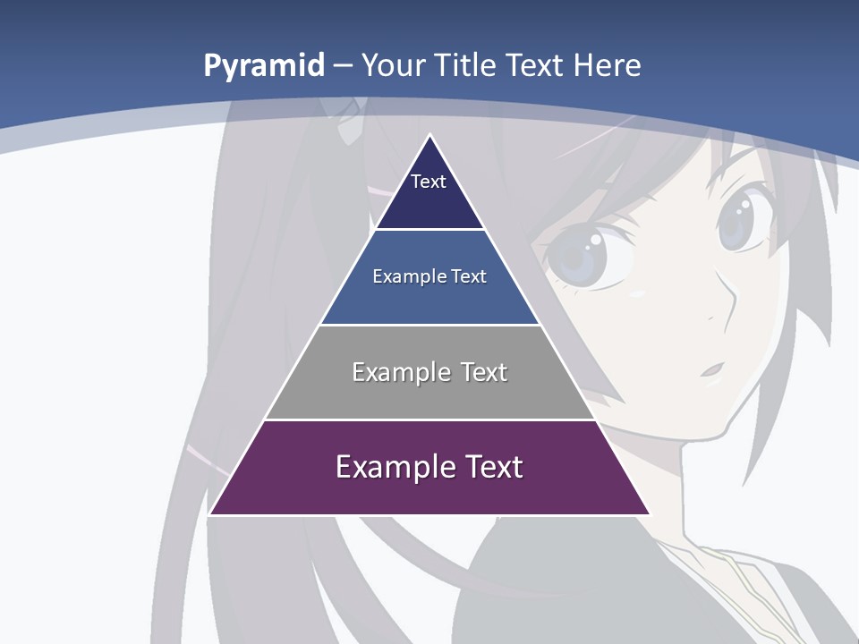 A Girl With Purple Hair Is Looking At The Camera PowerPoint Template