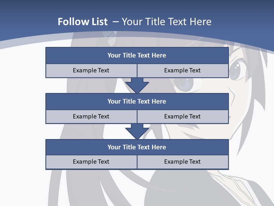 A Girl With Purple Hair Is Looking At The Camera PowerPoint Template
