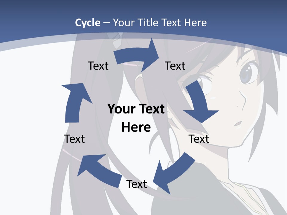 A Girl With Purple Hair Is Looking At The Camera PowerPoint Template