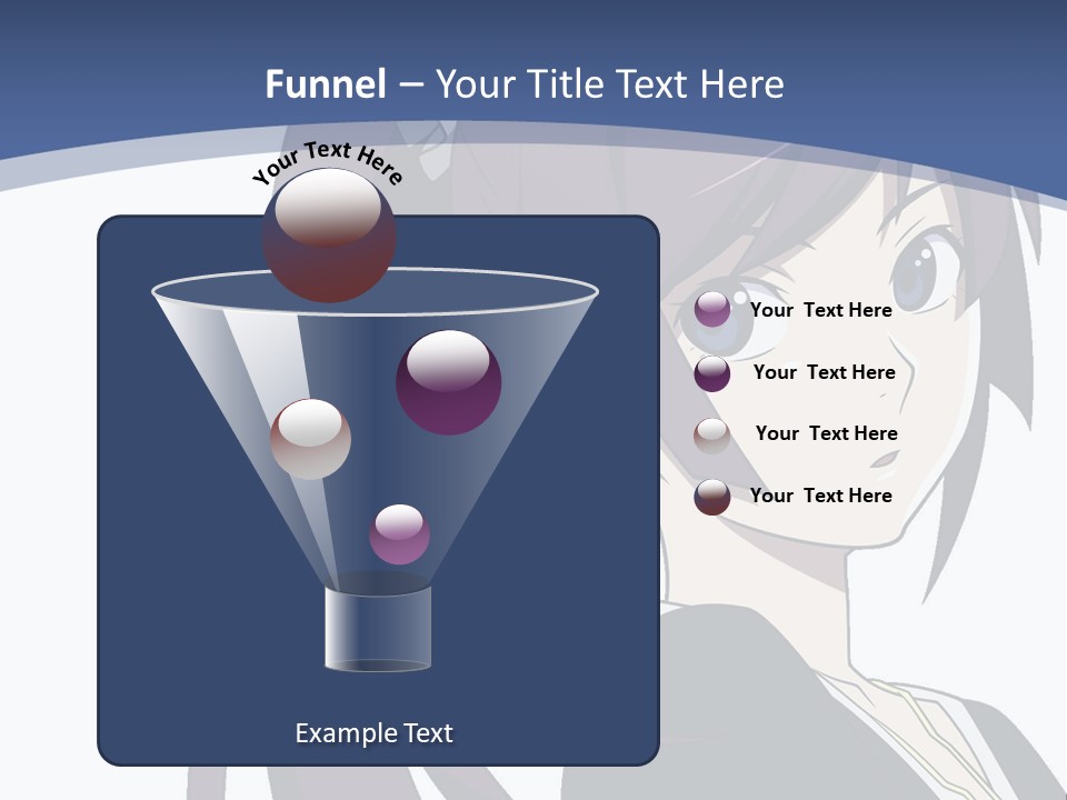 A Girl With Purple Hair Is Looking At The Camera PowerPoint Template