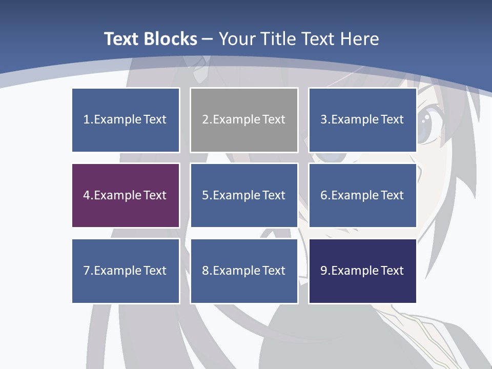 A Girl With Purple Hair Is Looking At The Camera PowerPoint Template