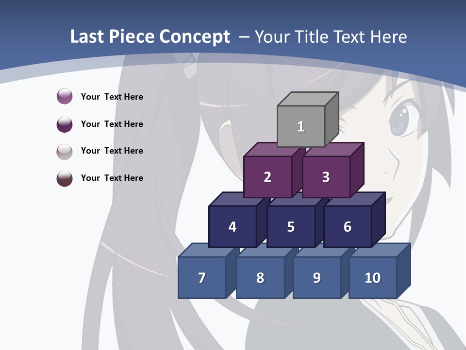 A Girl With Purple Hair Is Looking At The Camera PowerPoint Template