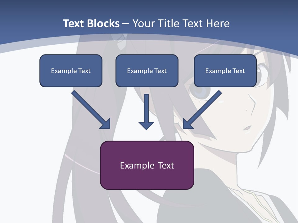 A Girl With Purple Hair Is Looking At The Camera PowerPoint Template