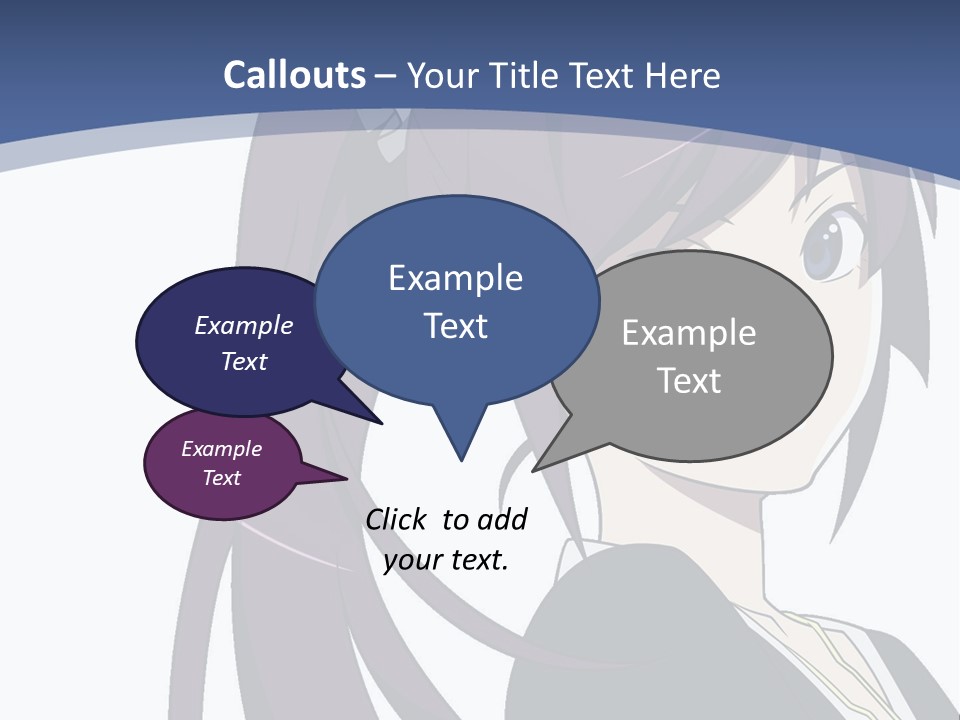 A Girl With Purple Hair Is Looking At The Camera PowerPoint Template