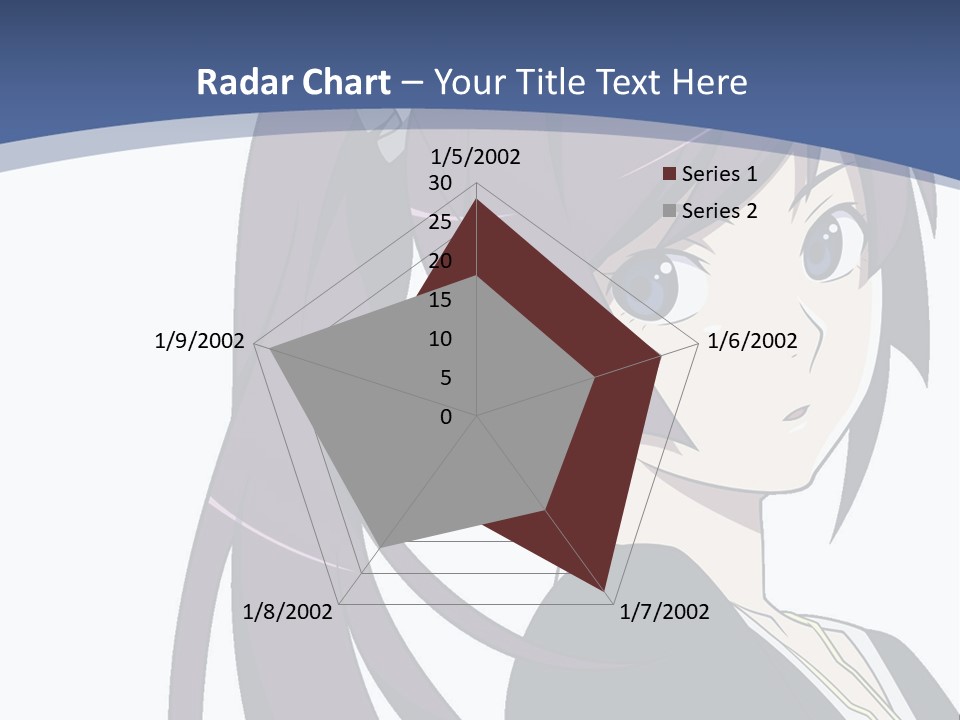 A Girl With Purple Hair Is Looking At The Camera PowerPoint Template