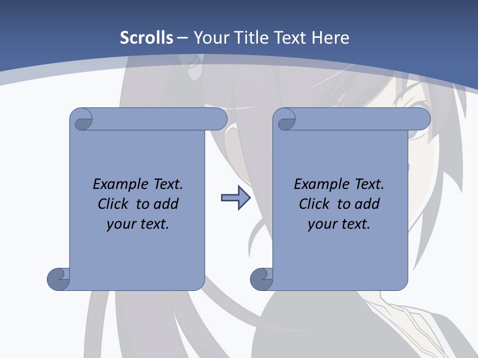 A Girl With Purple Hair Is Looking At The Camera PowerPoint Template