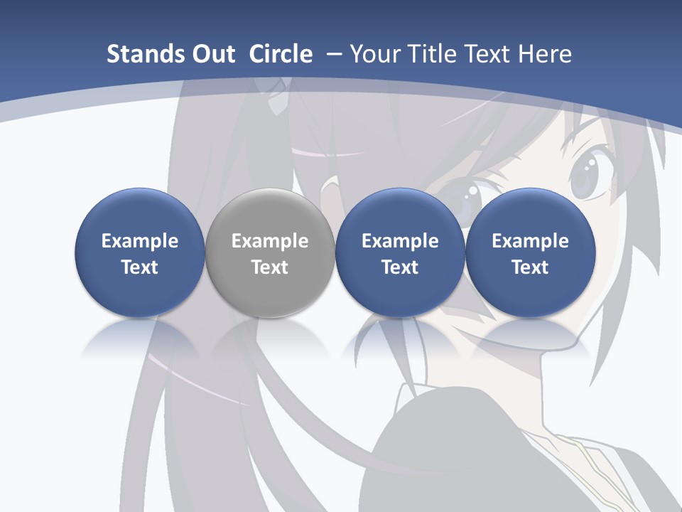 A Girl With Purple Hair Is Looking At The Camera PowerPoint Template