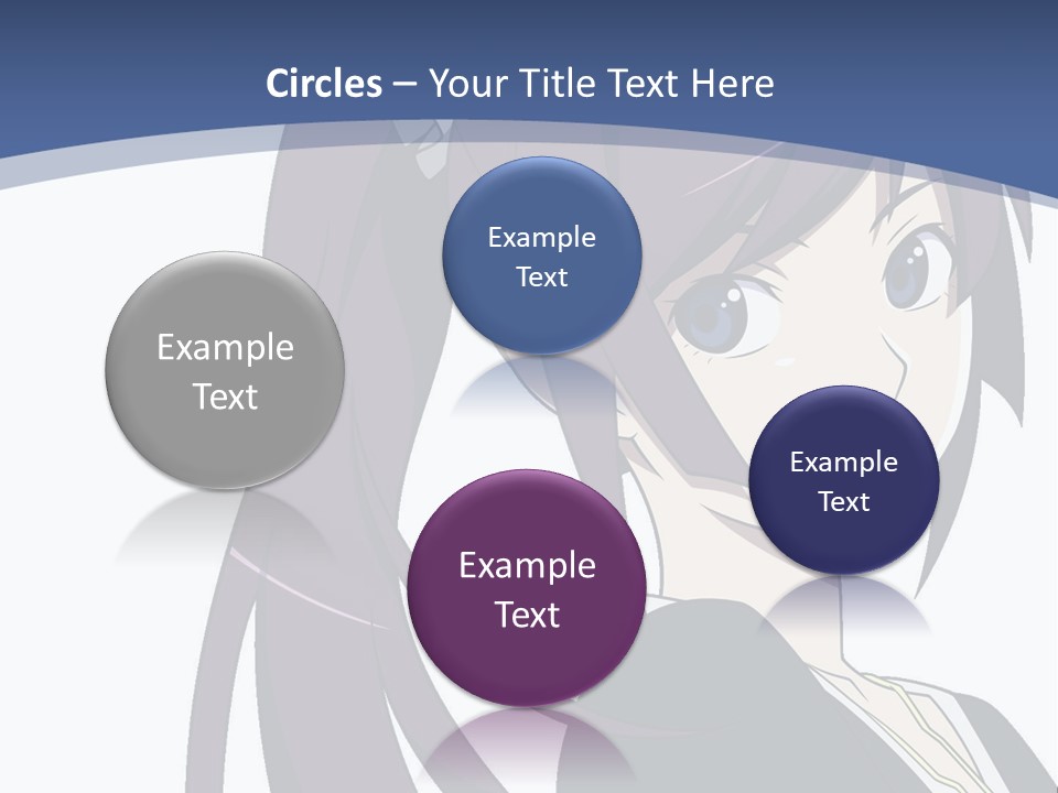 A Girl With Purple Hair Is Looking At The Camera PowerPoint Template