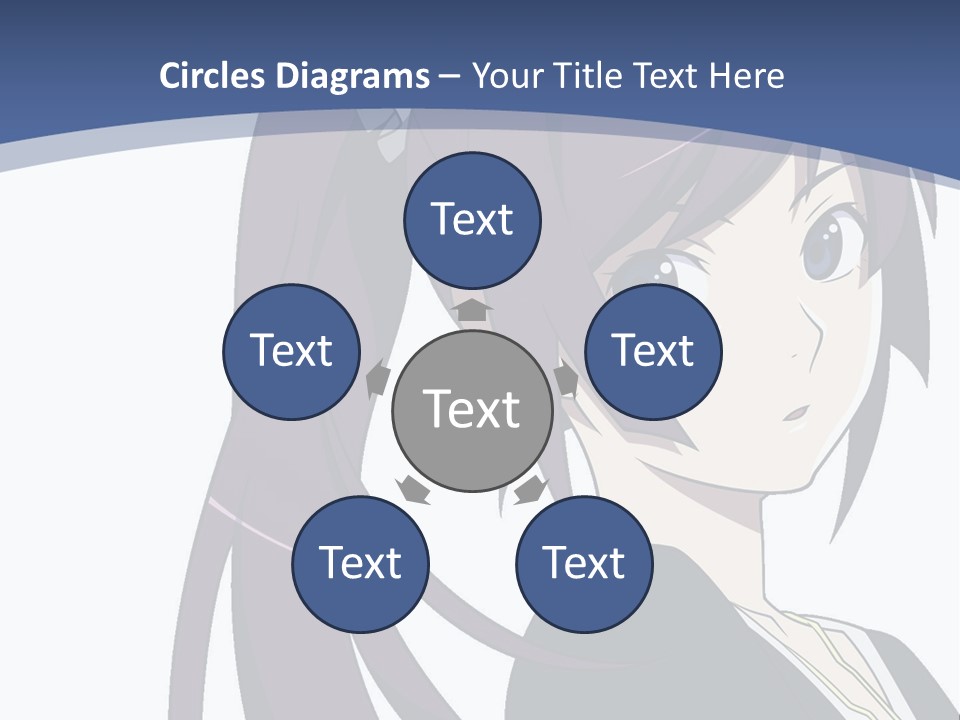 A Girl With Purple Hair Is Looking At The Camera PowerPoint Template